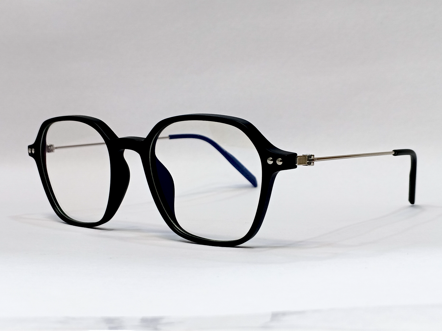 TR+Metal Medium Full Rim Square Computer Glasses for Men & Women [Blue Block]