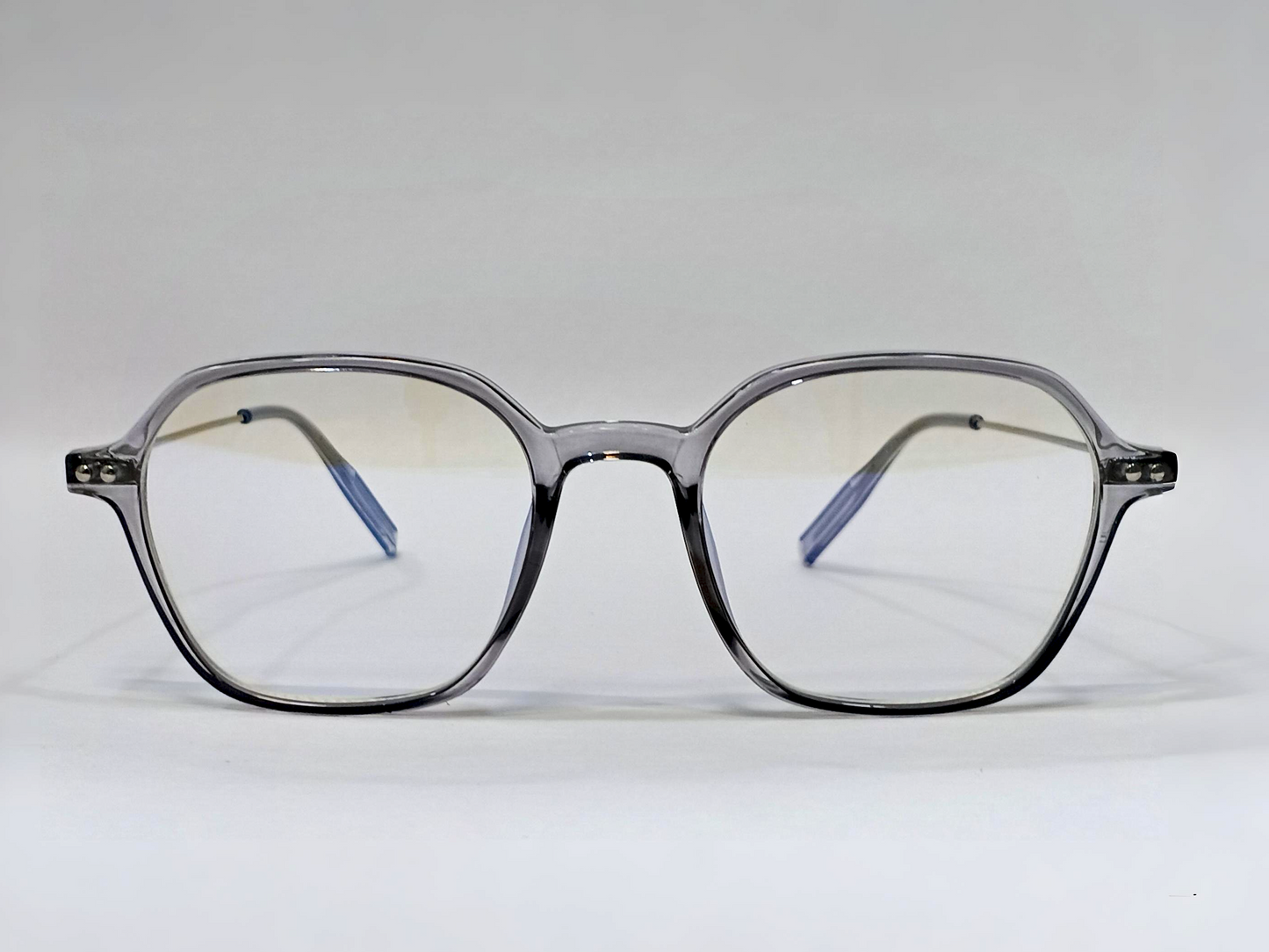 TR+Metal Medium Full Rim Square Computer Glasses for Men & Women [Blue Block]