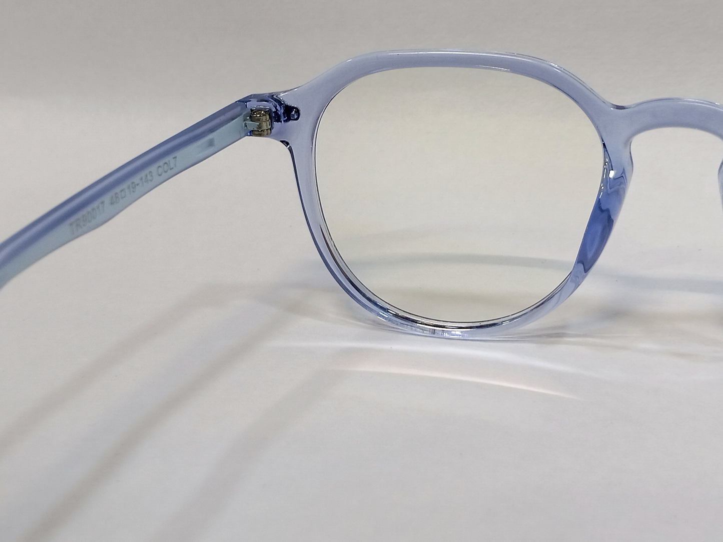 TR Medium Full Rim Round Computer Glasses for Men & Women [Blue Block]