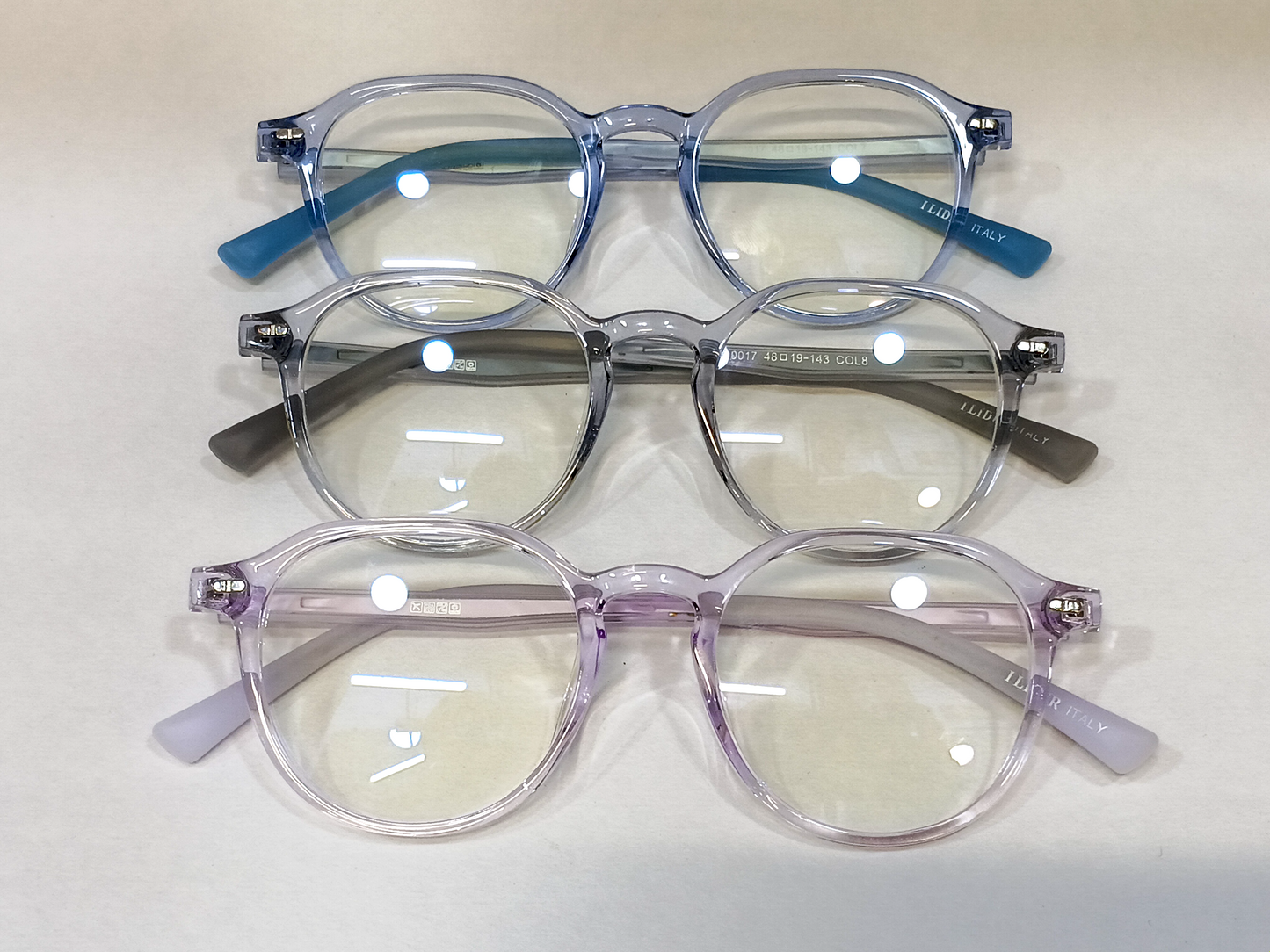 TR Medium Full Rim Round Computer Glasses for Men & Women [Blue Block]