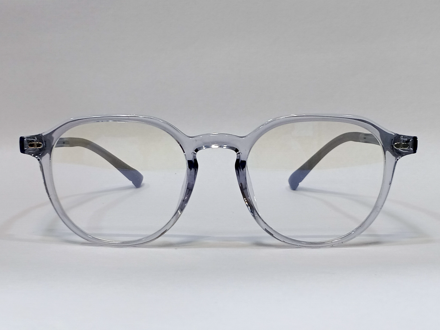 TR Medium Full Rim Round Computer Glasses for Men & Women [Blue Block]