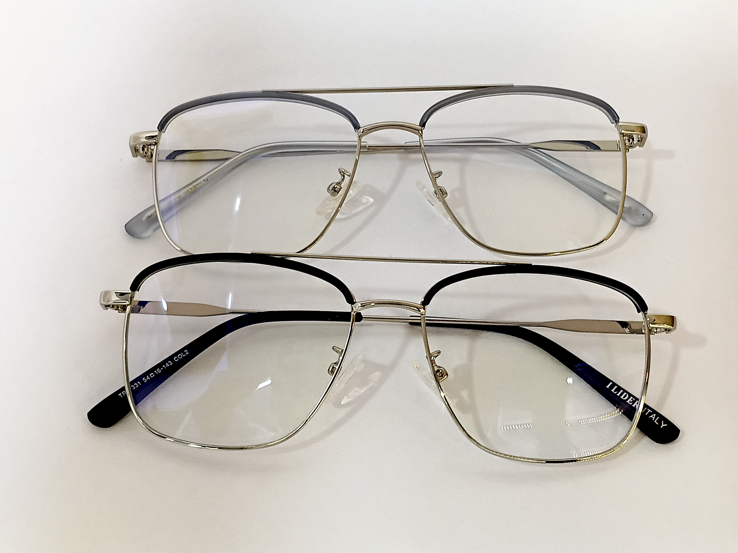 TR+Metal Medium Full Rim Square Computer Glasses for Men & Women [Blue Block]