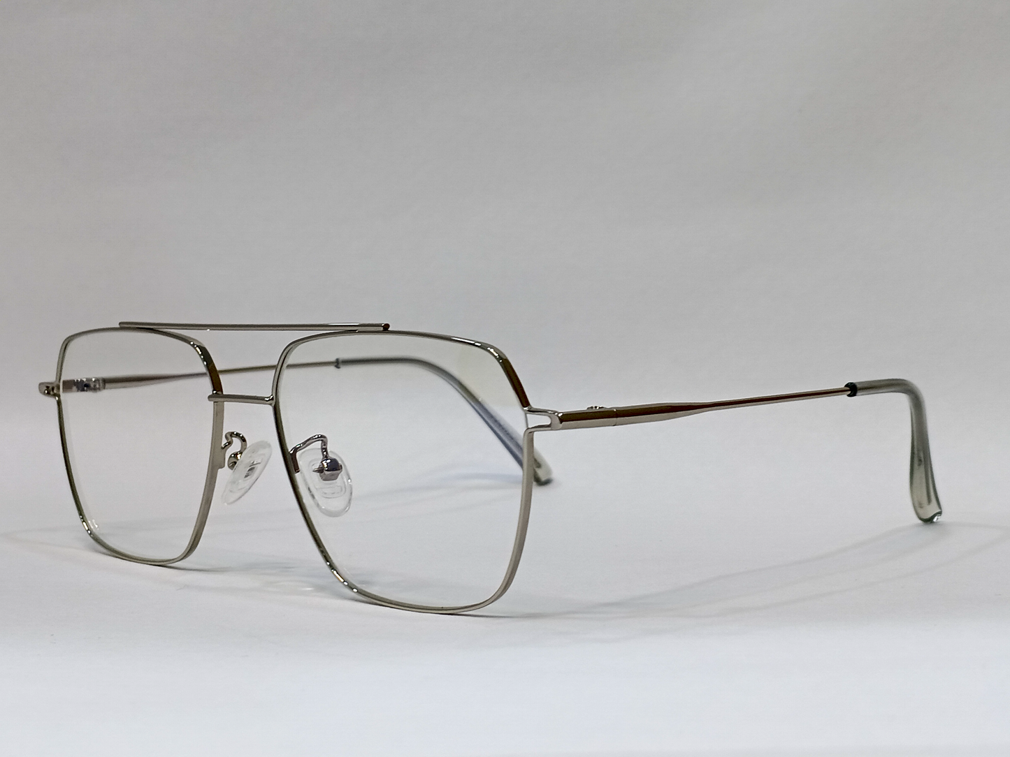 Metal Medium Full Rim Square Computer Glasses for Men & Women [Blue Block]