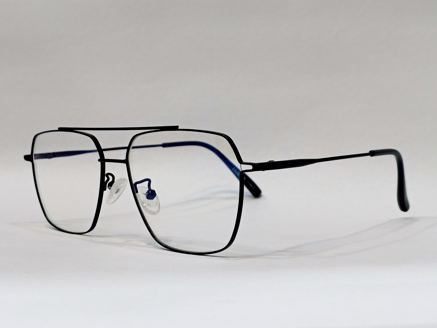 Metal Medium Full Rim Square Computer Glasses for Men & Women [Blue Block]