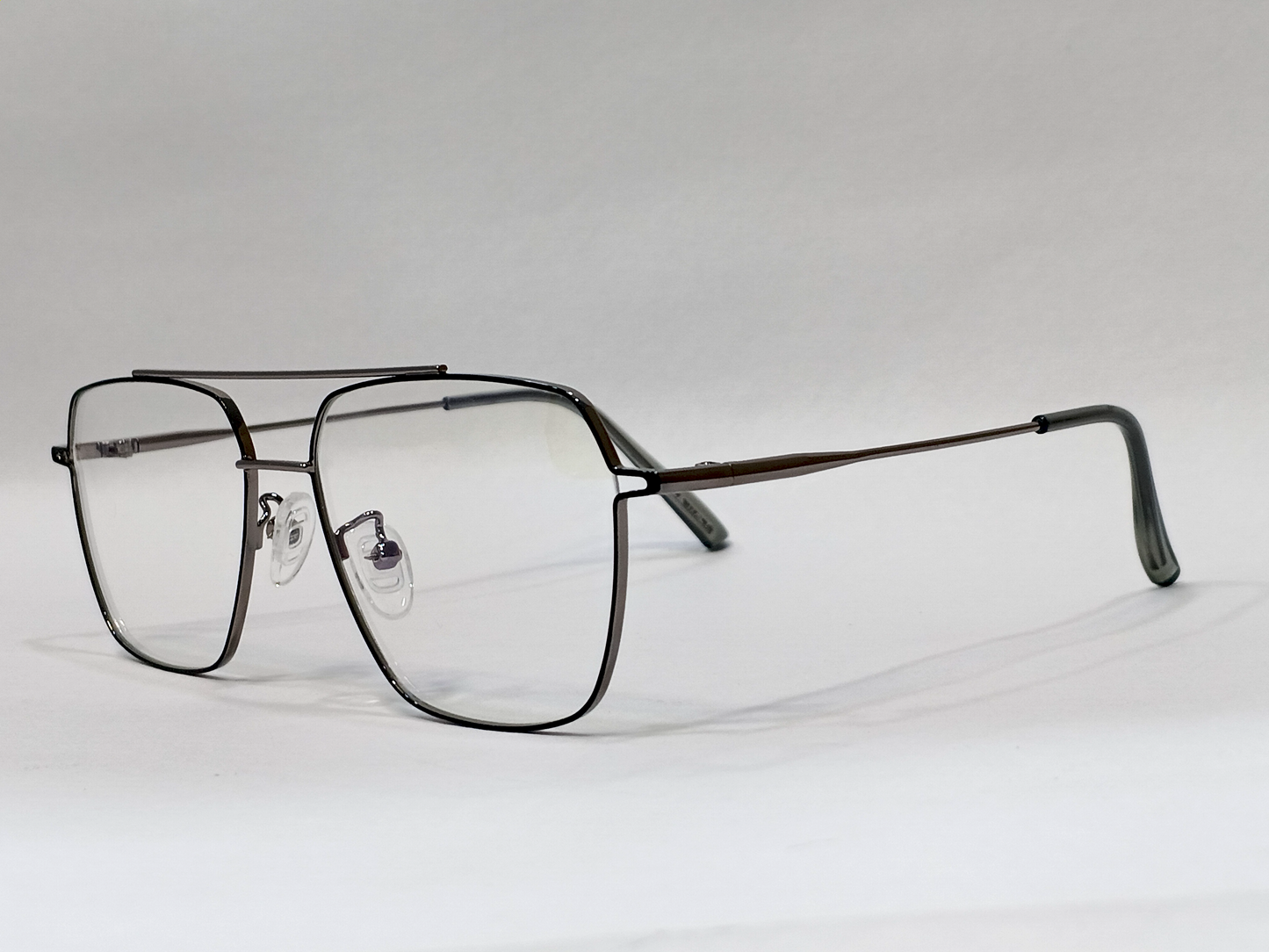 Metal Medium Full Rim Square Computer Glasses for Men & Women [Blue Block]