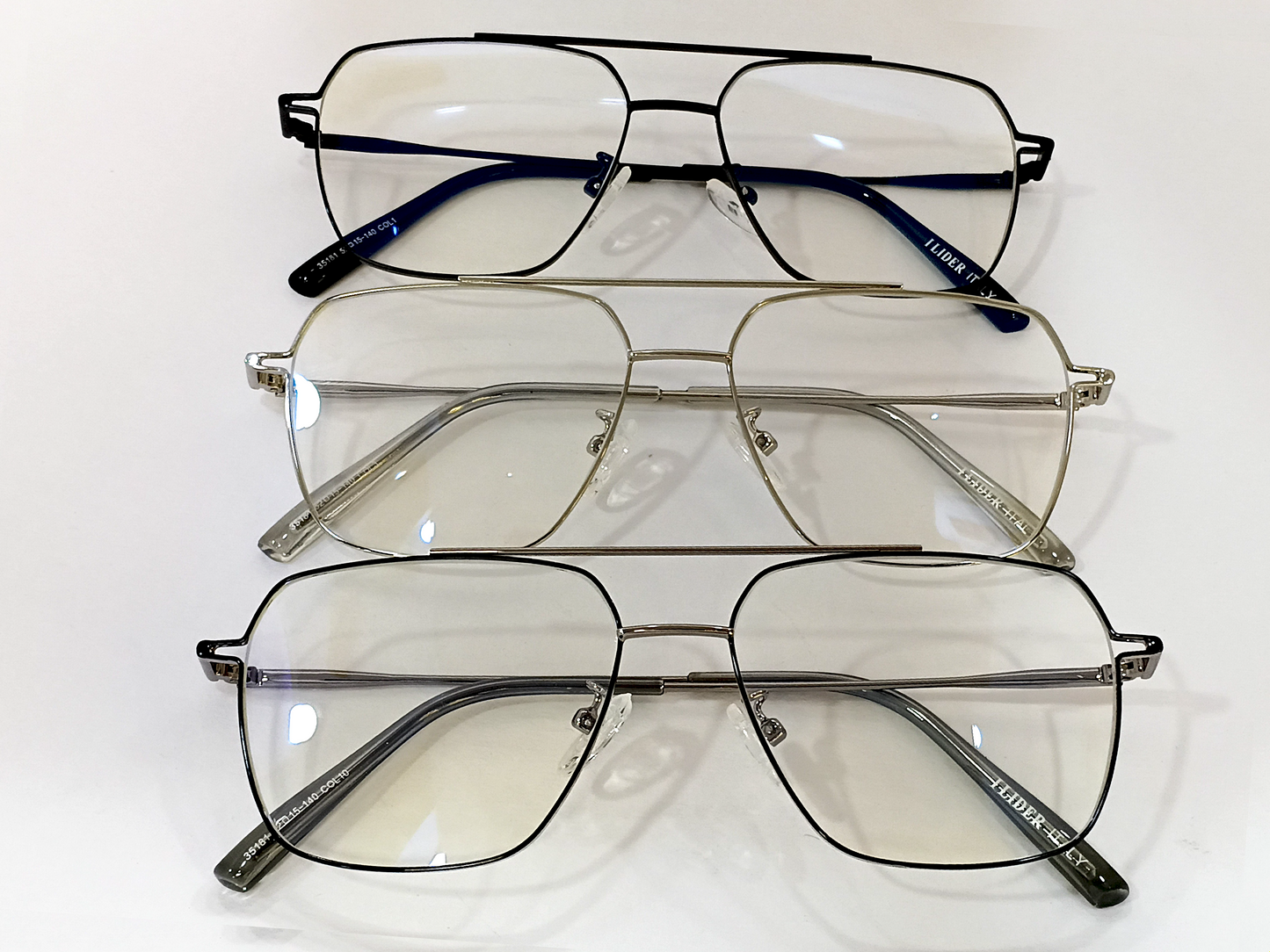 Metal Medium Full Rim Square Computer Glasses for Men & Women [Blue Block]