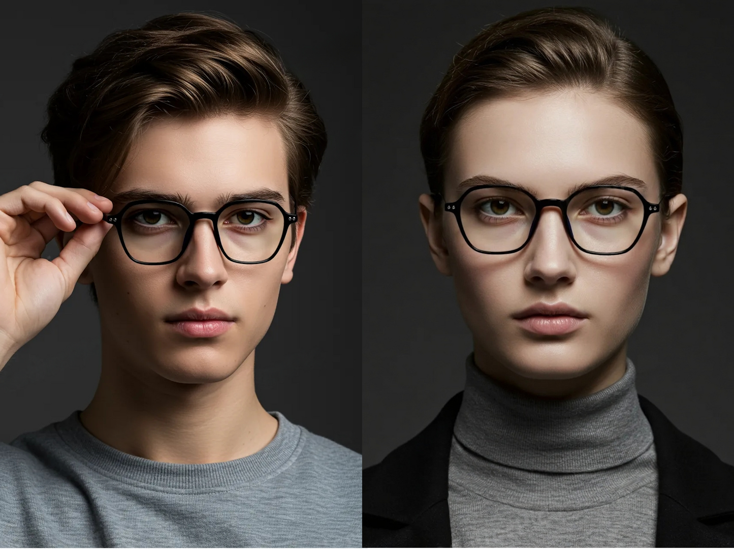 TR+Metal Medium Full Rim Square Computer Glasses for Men & Women [Blue Block]